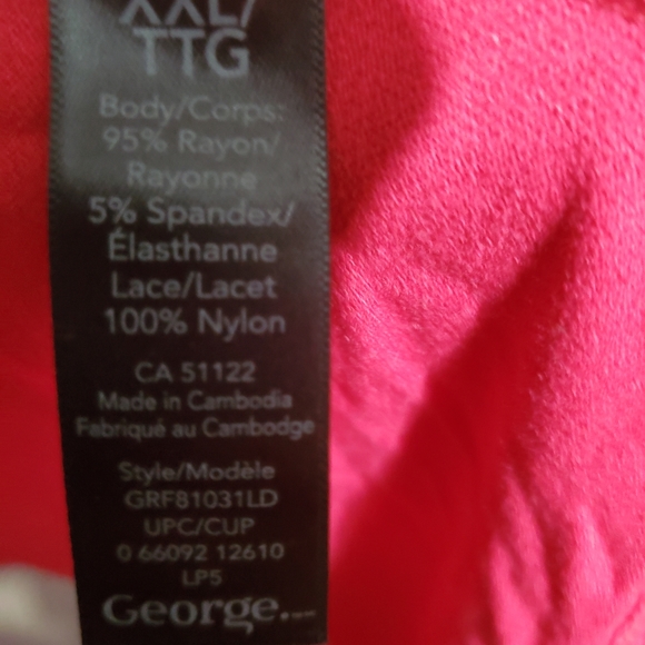 XXL Pink lace trim tank - Picture 4 of 6